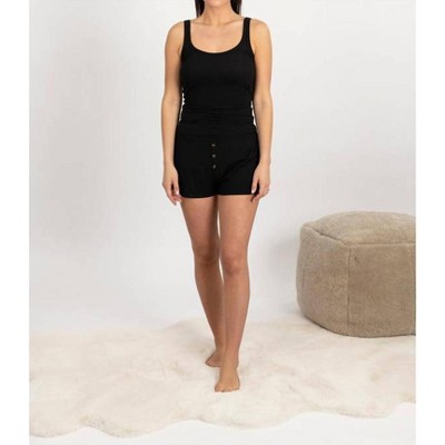 Women's Ribbed Bamboo Shorts - Aspen Dream
