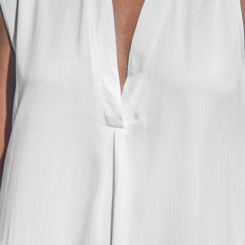 Women's V-Neck Basic Collar Sleeveless Cover-Up Dress - Cupshe, 4 of 5