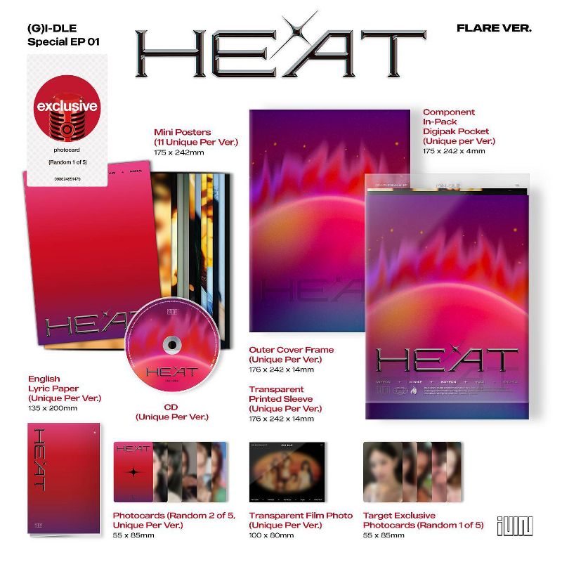 (G)I-DLE - HEAT (Target Exclusive, CD) (FLARE VER.), 2 of 3