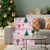 Nutcracker Christmas Throw Blanket, Pink Ballet Dancer and Holiday Ornament Design Soft Cozy Flannel Blanket, Cute Xmas Gift. - 3 of 4
