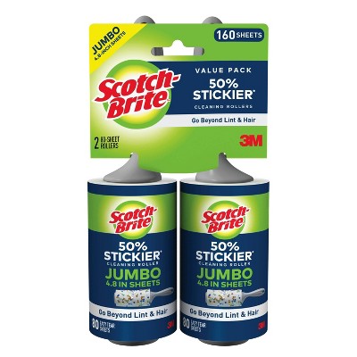 Scotch-Brite 50% Stickier Giant Surface Lint Remover Roller Refill
