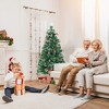 Tangkula 5/6/7 FT Christmas Tree Artificial Xmas Tree w/ 8 Lighting Modes 49/64/80 Warm LED Lights - 3 of 4