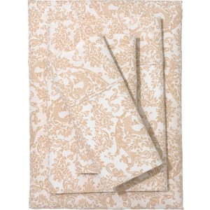 BrylaneHome Printed Damask 6 Piece Sheet Set - 1 of 4