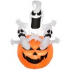 Polyester 6' Halloween Inflatable Outdoor Decoration Jack O' Lantern And Ghost, Inflatable Led Yard Decoration For Garden, Lawn - image 2 of 4