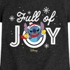 Girls' - Lilo and Stitch - Full Of Joy Christmas Fitted Short Sleeve Graphic T-Shirt - 2 of 4