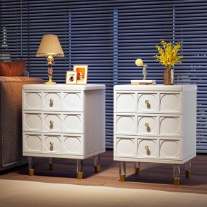 gold 70's dress Elite Bedroom (Queen Bed & Dresser With Mirror & 2 Nightstand With Bac –  Chicago Furniture Depot main image 0