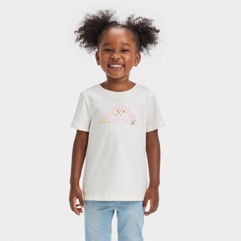 Toddler 'dino' Short Sleeve T-shirt - Cat & Jack™ Cream 2t : Target