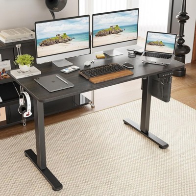 RISOKEYS 48 inch Computer Desk - Adjustable Desk with Spacious Desktop,Headphone Hook for Home Office & Office, Easy to Use