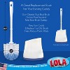 Lola Products Classic Toilet Brush, Durable Fiber Stiff Bristles, Bathroom Toilet Bowl Cleaner, Compact Size, Non-Scratch, Long-Lasting - 2 Pack - 3 of 4