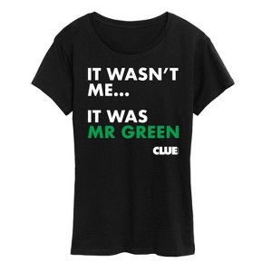 Women's - Clue - It Wasnt Me It Was Mr Green Short Sleeve Graphic T-Shirt - 1 of 4