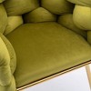Kumasinova Luxury Modern Accent Armless Chair, Velvet Upholstered Dining Chair, Unique Knitting Process, Bedroom Leisure Single Sofa Chair - 3 of 4