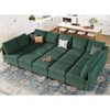 Belffin Large 15 Seat Modular Sectional Sofa with Storage Seat Corduroy Sleeper Sectional Sofa Bed Oversized Convertible Modular Couch for Living Room - 3 of 4