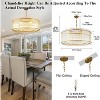 TOBILI 37" Modern Gold Round Chandelier,2-Tier 8-Light Water Ripple Crystal Glass Chandeliers,for Dining Room,High Ceiling,Luxury Chandelier - 3 of 4