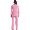 #FollowMe Womens Button-Down Pajama Pant Set with Notch Collar  Elegant & Comfortable Sleepwear - 3 of 4