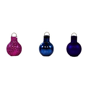 Craftoutlet.Com 0.5 Inch Mini Glass Ball Ornament Set Christmas Tree Ornament Sets - 1 of 3