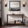Coucheta 40" Farmhouse Console Table with Storage Shelf, Slatted Design Entryway Table for Living Room Hallway - 4 of 4