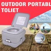 Sandinrayli 2.6 Gal. Gray Porta Potty Portable Toilet No Leakage Camping RV Outdoor Toilet - 2 of 4
