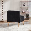CAVINAS Armless Accent Chair Modern Upholstered Living Room Chairs Comfy Reading Chair with Metal Legs for Living Room, Bedroom - 4 of 4