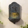 Teamson Home 32" 2-Tier Fleur-de-lis Wall Fountain Antique Copper - 2 of 4