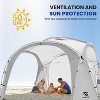 Anybear 12x12FT White Beach Tent Sun Shelter with UPF50+ Protection - 4 of 4