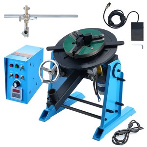 VEVOR Rotary Welding Positioner 66LBS / 30KG, 0-90° Welding Positioning Turntable Table 1-12RPM 80W, with 12.4 Inch 3-Jaw Lathe Chuck, Blue - 1 of 4