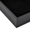 Juvale 2 Pack Faux Leather Valet Tray for Men, Velvet Catchall Organizer for Entryway, Nightstand, Keys, Wallet, Black, 10 x 8 x 2 In - 4 of 4