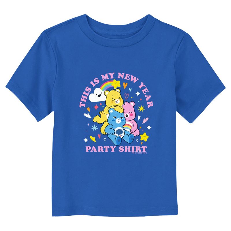 Care Bears My New Year Party Shirt  T-Shirt - Royal Blue - 4T, 1 of 4