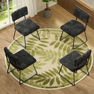 Aheaplus Dining Chairs Set of 2/4/6/8, Tufted Velvet Upholstered Metal Side Chair - 1 of 4