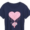 Women's - Marvel - Spider-man Valentine Heart Web Short Sleeve Graphic T-Shirt - 2 of 4
