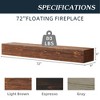 Lycvki 72" Rustic Wood Decorative Wall-Mounted Shelf Fireplace Mantel - 3 of 4