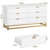 6 Drawer Dresser for Bedroom, Chest of Drawers with Metal Base, Modern Dresser Chest Cabinet Organizer - 2 of 4
