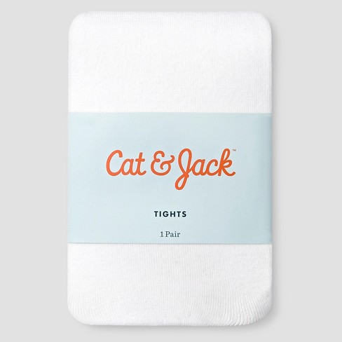 Girls' Cotton Tights - Cat & Jack™ White : Target