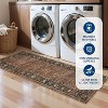 Washable Vintage Floral Distressed Rugs, Low Pile Non Slip Carpet, Soft Mat for Living Room Office Kitchen Laundry Hallway Entryway - 4 of 4