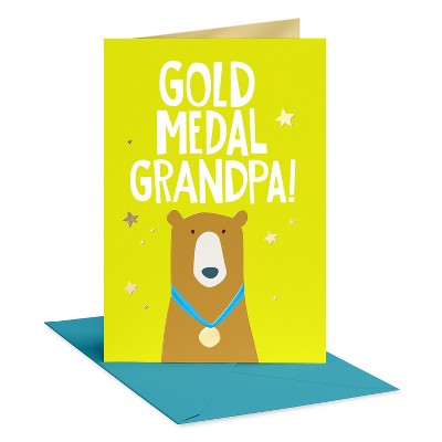 Carlton Cards Father's Day Card for Grandpa Gold Medal Grandpa