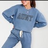 Simply Sage Market Embroidered Aunt Outline Lightweight Garment Dyed Sweatshirt - 2 of 4