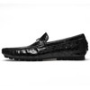 Santimon Men's Leather Horse-Bit Flat Moccasin Loafers Casual Boat Shoes Black - 3 of 4