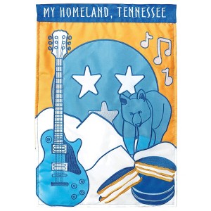 Magnolia Garden My Homeland Tennessee Blue Orange 19 x 13 Polyester Small House Flag - 1 of 1