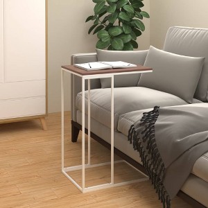 vidaXL Side Table White 15.7"x11.8"x23.2" Engineered Wood - 1 of 4
