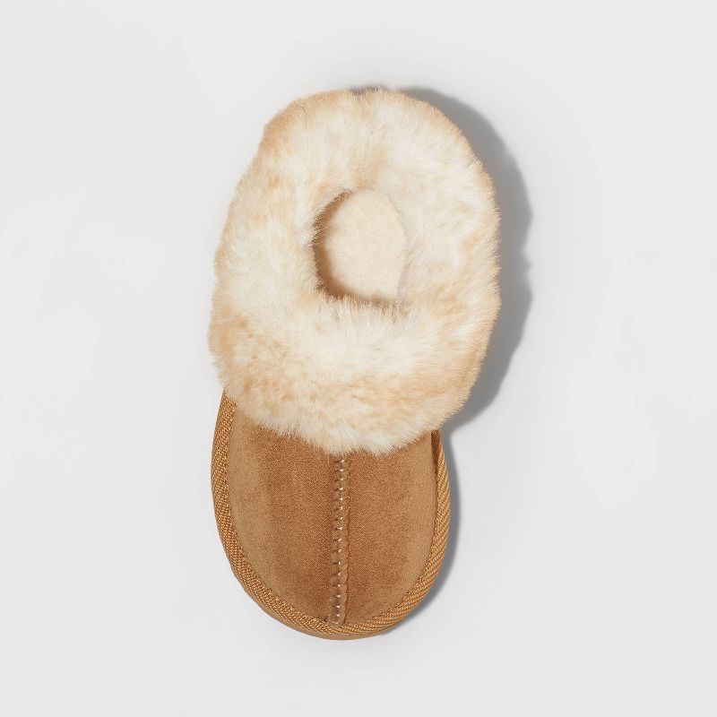 Toddler Callie Faux Fur Cuff Bootie Slippers - Cat & Jack™, 3 of 9