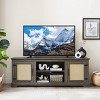Sapphtopaz Rattan TV Stand for TVs Up to 70" TV Console with Cabinet and Adjustable Shelf Console Table with 2 Open Shelves for Living Room - 2 of 4