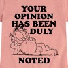 Girls' - Garfield - Your Opinion Has Been Duly Noted Fitted Short Sleeve Graphic T-Shirt - 2 of 4