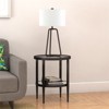 Metal Double Ring Glass and Side Table in Black - Henn&Hart - 4 of 4