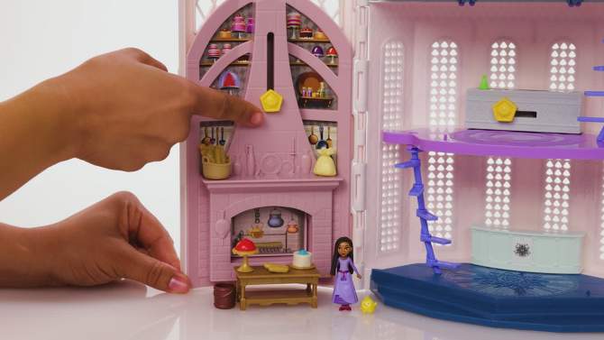 Disney Wish Rosas Castle Playset, Dollhouse with 2 Posable Mini Dolls, Star Figure &#38; 20 Accessories, 2 of 8, play video