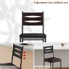 Nasitip Bar Stools Set, Faux Leather Bar Chair with Back, Counter Height Bar Stools with Footrest for Kitchen Island - 3 of 4