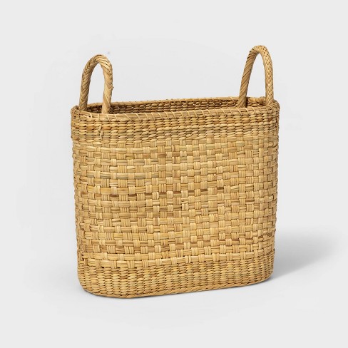 Oval Basket with handles Natural - Threshold™ - image 1 of 4