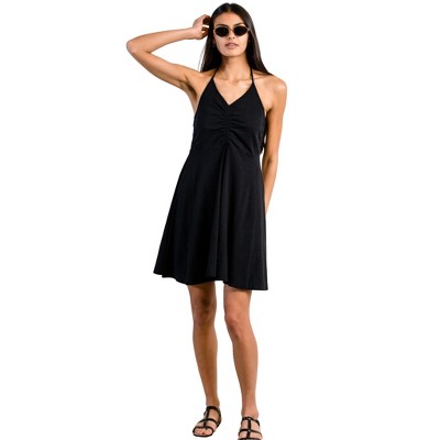 ABLE Women's Elliana Ruched Halter Dress