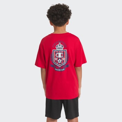 Champion Boys' Oversized Graphic T-Shirt - Red M — фото 4
