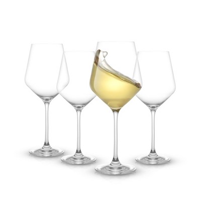 JoyJolt Layla White Wine Glasses - Set of 4 Italian Wine Glasses European Made - 13.5 oz