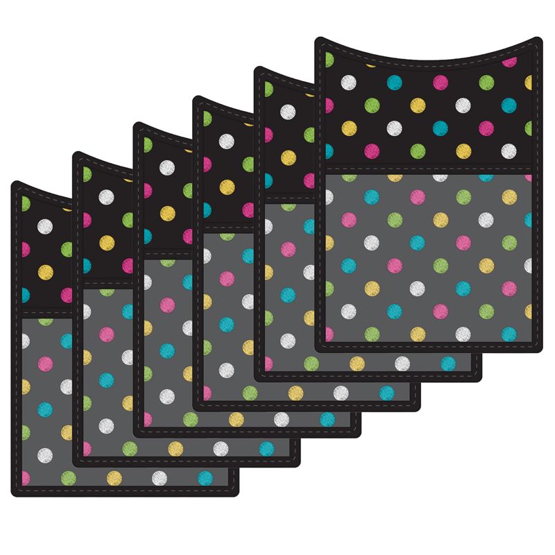 Teacher Created Resources® Chalkboard Brights Magnetic Storage Pocket, Pack of 6, 1 of 3