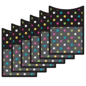 Teacher Created Resources® Chalkboard Brights Magnetic Storage Pocket, Pack of 6